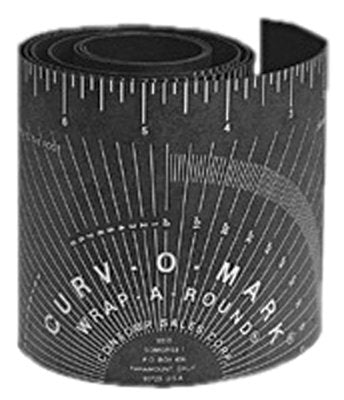 Wrap-A-Round Ruler, Medium, 3.88 in W, 4 ft L, Cold/Heat Resistant, Black 430-14752