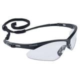 V30 Nemesis Safety Glasses, Clear, Polycarbonate Lens, Anti-Fog, Black Frame/Temples, Nylon 412-25679