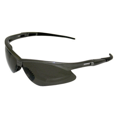 V30 Nemesis Polarized Safety Glasses, Smoke, Polycarbonate Lens, Anti-Scratch, Gunmetal Frame/Temples, Nylon 412-28635