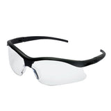 V30 Nemesis Safety Glasses, Clear, Polycarbonate Lens, Uncoated, Black Frame/Temples, Nylon, Small 412-38474