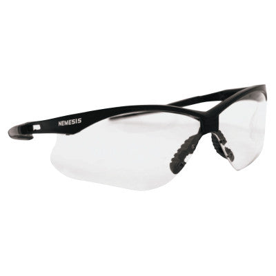V30 Nemesis Safety Glasses, Clear, Polycarbonate Lens, Uncoated, Black Frame/Temples, Nylon 412-25676