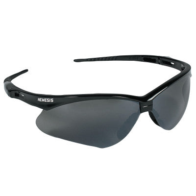 V30 Nemesis Safety Glasses, Smoke Mirror, Polycarbonate Lens, Mirror, Black Frame/Temples, Nylon 412-25688
