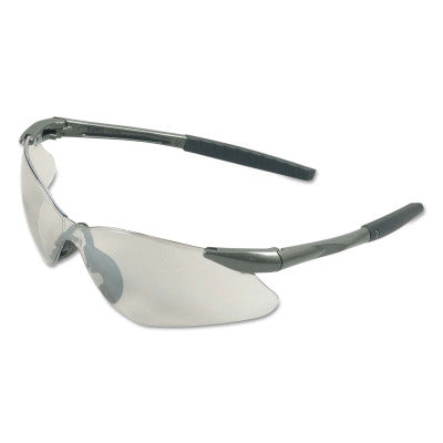 V30 Nemesis VL Safety Glasses, Indoor/Outdoor, Polycarbonate Lens, Uncoated, Gunmetal No Brow Frame, Nylon 412-29112