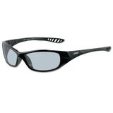 V40 Hellraiser Safety Glasses, Indoor/Outdoor Polycarbonate Lens, Uncoated, Black, Nylon 412-25716