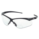V60 Nemesis Rx Readers Prescription Safety Glasses, Clear, Polycarbonate Scratch-Resistant Lens, Black Frame/Temples, +2.0 412-28624