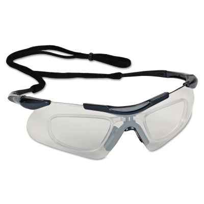 V60 Safeview* Safety Eyewear with RX Inserts, Anti-Fog/Anti-Scratch, Blue Frame 412-38507