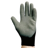 KleenGuard G40 Latex Coated Gloves, 9/Large, Black/Gray 412-97272