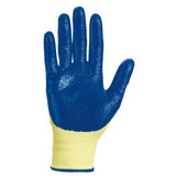 G60 Level 2 Nitrile Coated Cut Gloves, Small, Yellow/Blue 412-98230