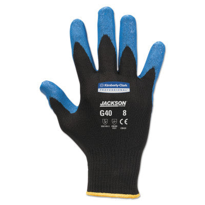 KleenGuard G40 Nitrile Foam Coated Gloves, 15 ga, Seamless Nylon Knit, 10/X-Large, Black/Blue 412-40228