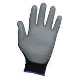 G40 Polyurethane Coated Gloves, Nylon, Size 10, Black/Gray 412-38726