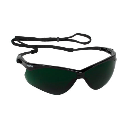 V30 Nemesis CSA Safety Glasses, IRUV 5.0 Shade, Polycarbonate Lens, Uncoated, Black Frame/Temples, Nylon 412-20640