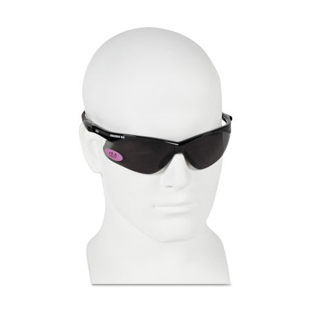 V60 Nemesis Rx Readers Prescription Safety Glasses, Smoke, Polycarbonate Scratch-Resistant Lens, Black Frame/Temples, +2.5 412-22519
