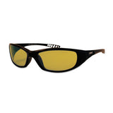 V40 Hellraiser Safety Glasses, Amber Polycarbonate Lens, Uncoated, Black, Nylon 412-20541
