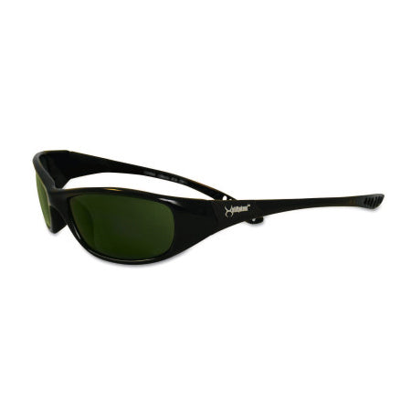 V40 Hellraiser Safety Glasses, IRUV Shade 5.0 Polycarbonate Lens, Uncoated, Black, Nylon 412-20545