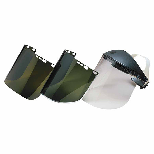 F30 Acetate Faceshield, 3441, Uncoated, Light Green, Bound, 15.5 in L x 9 in H 138-29082