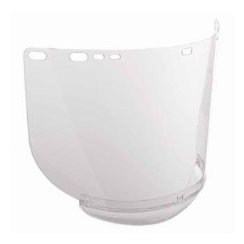 F20 Polycarbonate Faceshield, Uncoated, Clear, Unbound, 15.5 in L x 8 in H 138-29062