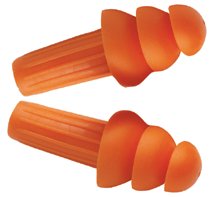 H20 Reusable Earplugs, TPE, Orange, Corded 138-67221