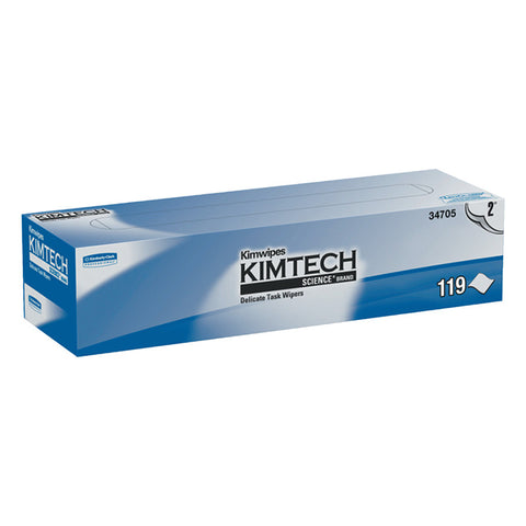 Kimtech Science Kimwipes Delicate Task Wipers, 2-Ply, White, 119 per box 412-34705