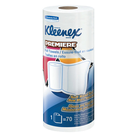 Premiere Kitchen Paper Towel Roll, White, 10.4 in W x 11 in L, 70 Sheets/RL 412-13964