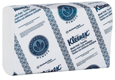 Kleenex Towels, White, Hard Roll, 8 in W x 600 ft L, 600 ft per Roll/6 Rolls per Case 412-50606