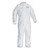 KleenGuard A30 Coveralll, Zipper Front, Elastic Back, Wrist and Ankles, White, X-Large 412-46104
