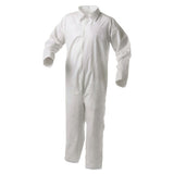 KleenGuard A35 Economy Liquid & Particle Protection Coveralls, Zipper Front/Open Wrists/Ankles, White, 2XL 412-38920