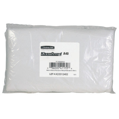 A40 Liquid and Particle Protection Sleeve Protector, 18 in L, Elastic Bicep/Wrist Closures, One Size Fits Most, White 412-44480