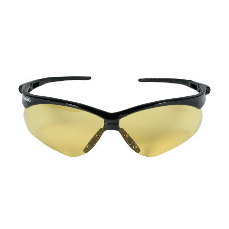 V30 Nemesis Safety Glasses, Amber, Polycarbonate Lens, Anti-Fog, Black Frame/Temple, Nylon 412-22476