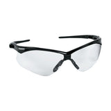 V30 Nemesis CSA Safety Glasses, Clear, Polycarbonate Lens, Uncoated, Black Frame/Temples, Nylon 412-20378