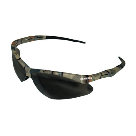 V30 Nemesis Safety Glasses, Smoke, Polycarbonate Lens, Anti-Fog, Camouflage Frame/Temples, Nylon 412-22609