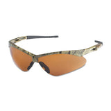 V30 Nemesis Safety Glasses, Bronze, Polycarbonate Lens, Uncoated, Camouflage Frame/Temples, Nylon 412-19644