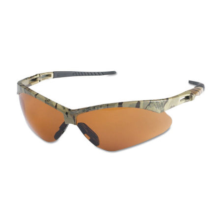 V30 Nemesis Safety Glasses, Bronze, Polycarbonate Lens, Uncoated, Camouflage Frame/Temples, Nylon 412-19644