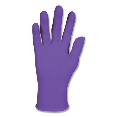 Purple Nitrile Disposable Exam Gloves, Beaded Cuff, Unlined, Small, 6 mil 412-55081