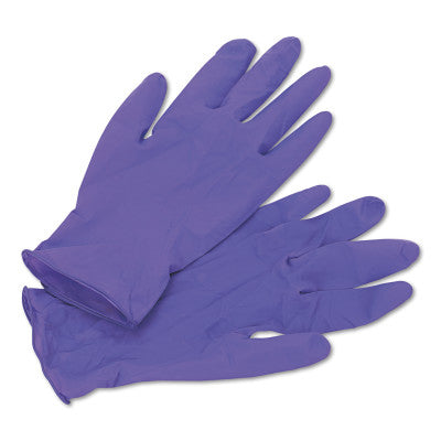 Purple Nitrile Disposable Exam Gloves, Beaded Cuff, Unlined, Medium, 6 mil 412-55082