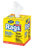 Rags In A Box Heavy Duty Disposable Towel, 9.75 in W, 12.35 in L, White 412-75260