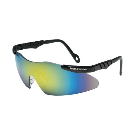Magnum 3G Safety Glasses, Green Mirror Polycarbonate Lens, Mirror, Black, Nylon, Universal 412-19940