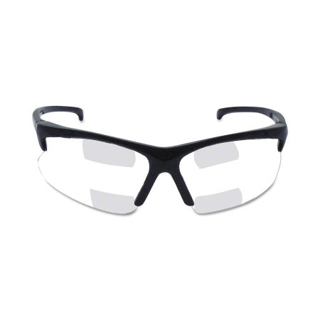 V60 30-06 Dual Readers Prescription Safety Glasses, Clear Polycarbonate Lens, Hardcoated, Black, Nylon, +1.5 412-20387