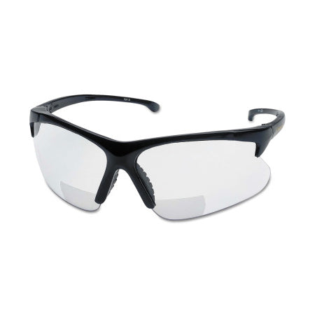 V60 30-06 Rx Readers Prescription Safety Glasses, Clear Polycarbonate Lens, Hardcoated, Black, Nylon, +1.5 412-19878
