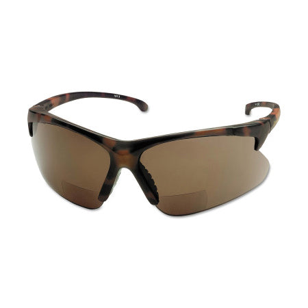 V60 30-06 Rx Readers Prescription Safety Glasses, Brown Polycarbonate Lens, Hardcoated, Tortoise, Nylon, +1.5 412-19872