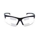 30-06 Dual Readers Prescription Safety Glasses, Clear Polycarbonate Lens, Hardcoated, Black, Nylon, +2.0 412-20388