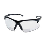 V60 30-06 Rx Readers Prescription Safety Glasses, Clear Polycarbonate Lens, Hardcoated, Black, Nylon, +2.0 412-19879