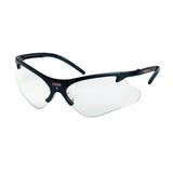 Code 4 Safety Glasses, Clear Lens, Polycarbonate, Anti-Scratch, Black Frame 412-19833