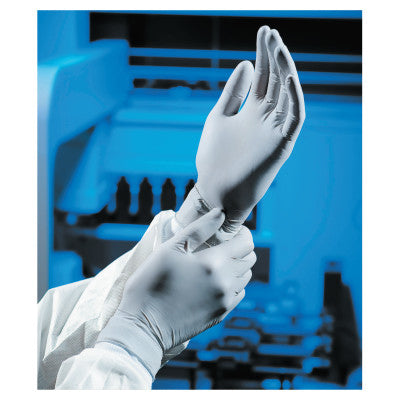 STERLING Nitrile Exam Gloves, Beaded Cuff, Small, Grey 412-50706