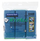 WypAll Microfiber Cloths, 15.75 in x 15.75 in, Blue, 6 EA/BG 412-83620