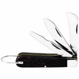 3-Blade Pocket Knives, Steel Blade, Plastic, Black 409-1550-6