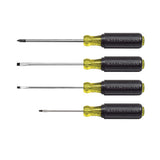 4 Piece Mini Cushion-Grip Screwdriver Sets, Cabinet/Keystone Slotted/Phillips 409-85484