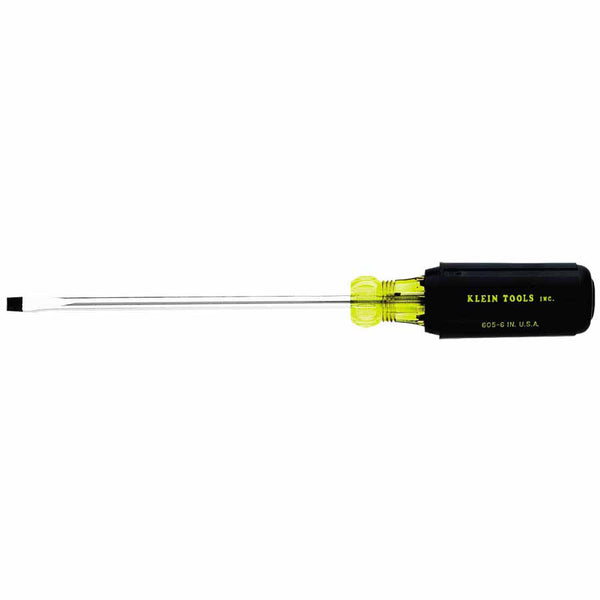 Heavy-Duty Slotted Cabinet-Tip Cushion-Grip Screwdrivers, 1/4 in, 12 11/32 in L 409-605-8