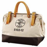No. 8 Canvas Tool Bag, 1 Interior Pocket, 6 in W x 14 in H x 14 in L, Natural/Brown 409-5102-14