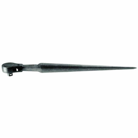 1/2 in Construction Wrench Ratcheting Socket Drive, Pear, 15 in, Black Oxide 409-3238