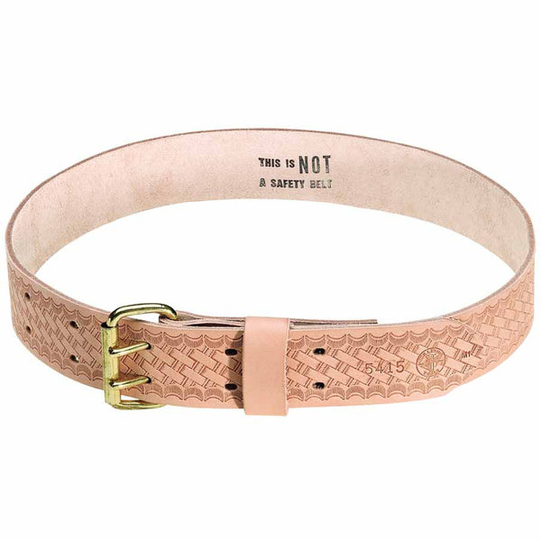 Heavy-Duty Embossed Tool Waist Belt, Fits 36 in to 44 in Waist, Medium, Leather 409-5415